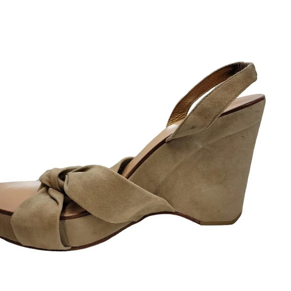 Diane Von Furstenberg Suede Slingback Wedges Size 9.5 - Picture 2 of 14